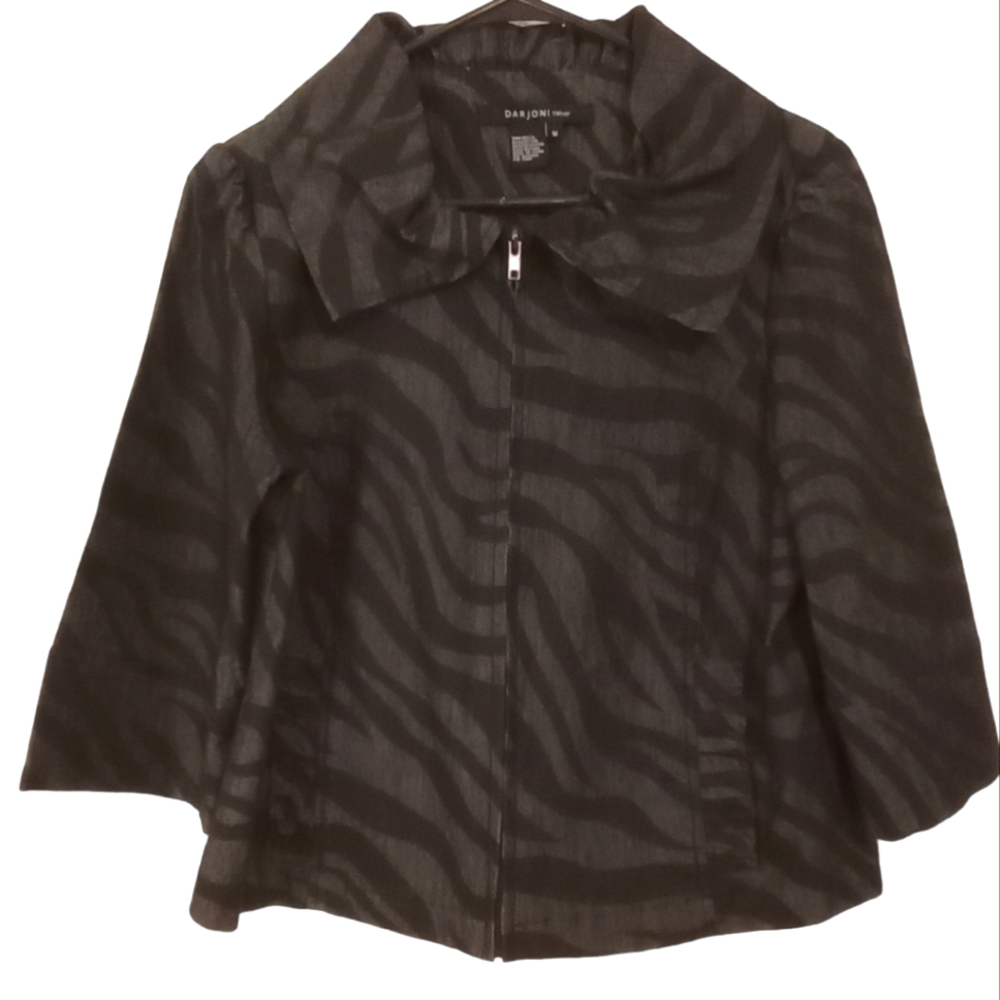Darjoni Black Denim Women's Jacket Size M